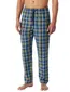 Pyjama Schiesser Mix+Relax blauw geruit katoen