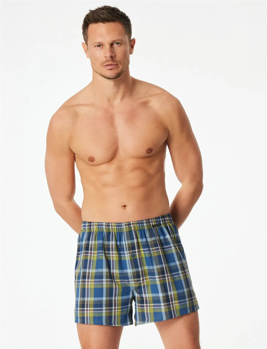 Schiesser Boxershorts 2-pack groen blauw