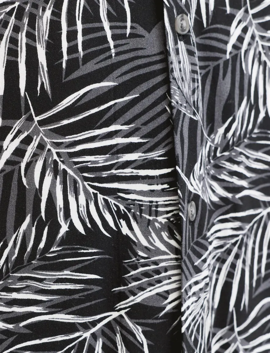 Jack & Jones overhemd korte mouw big & tall bladeren print