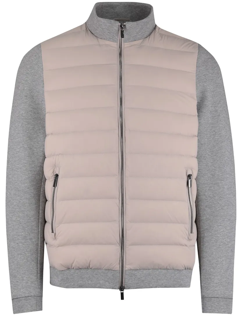 zomerjas Cavallaro Herlanio beige en grijs normale fit