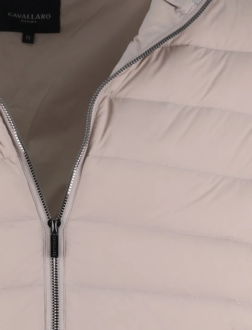 zomerjas Cavallaro Herlanio beige en grijs normale fit