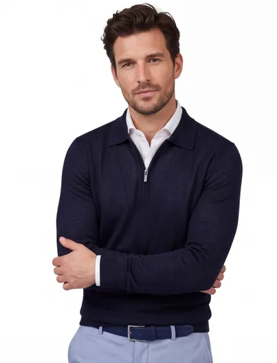 Cavallaro Navy polo Cavallaro Lio normale fit