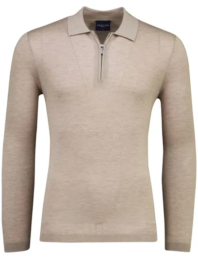 Cavallaro Beige polo Cavallaro Platinum normale fit