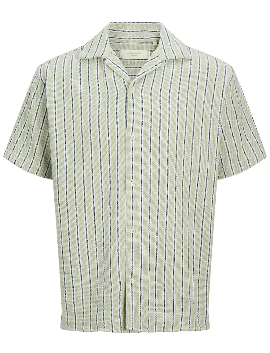 Plus Size Jack & Jones overhemd korte mouw groen