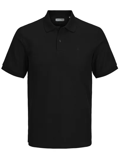 Jack & Jones Jack & Jones poloshirt big & tall zwart jersey poloshirt