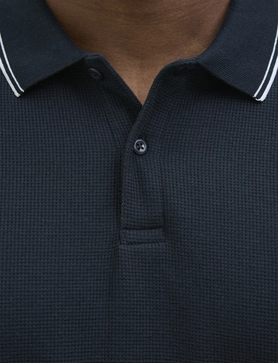 Jack & Jones poloshirt plus size donkerblauw jersey poloshirt