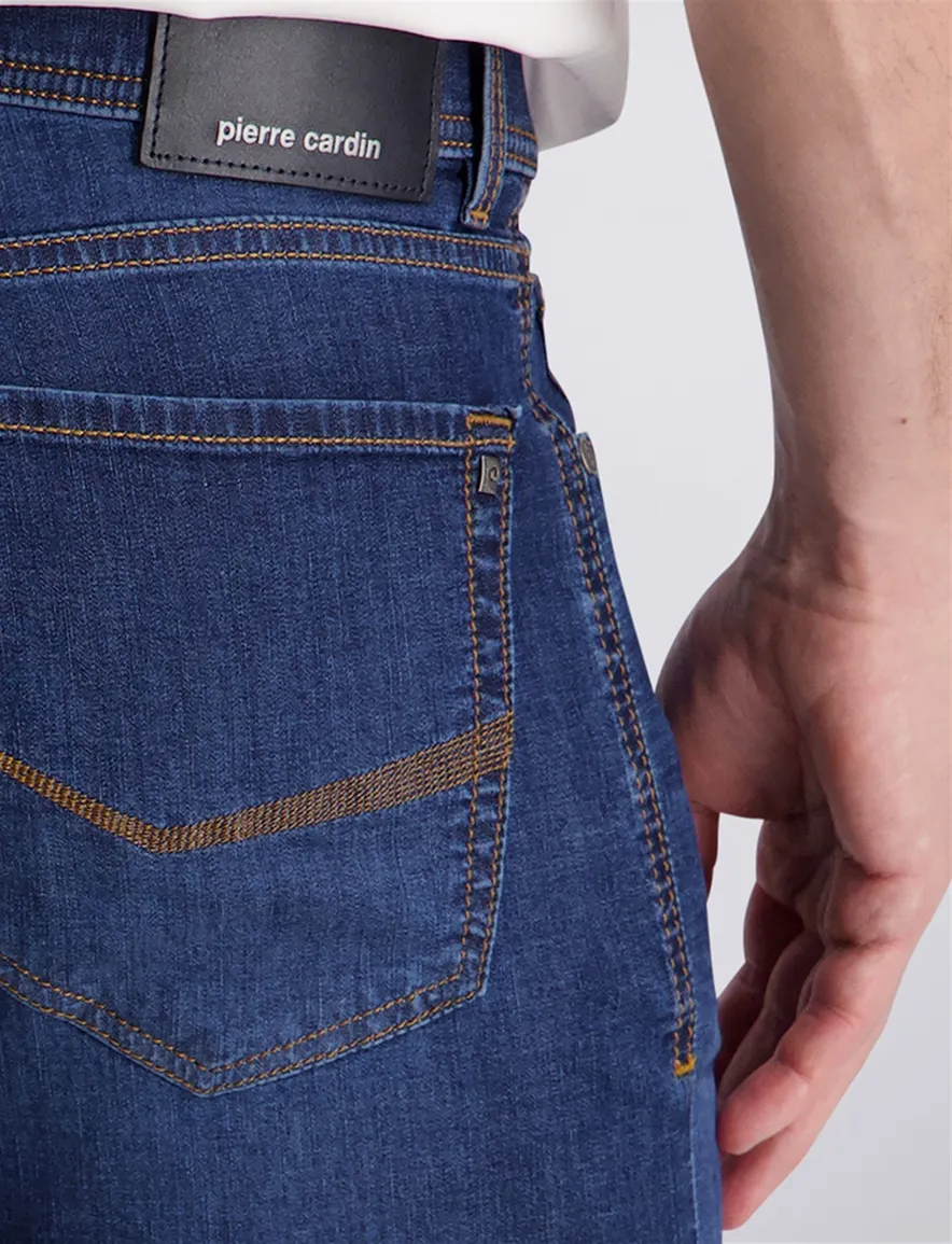 Pierre Cardin shorts 5-pocket blauw katoen