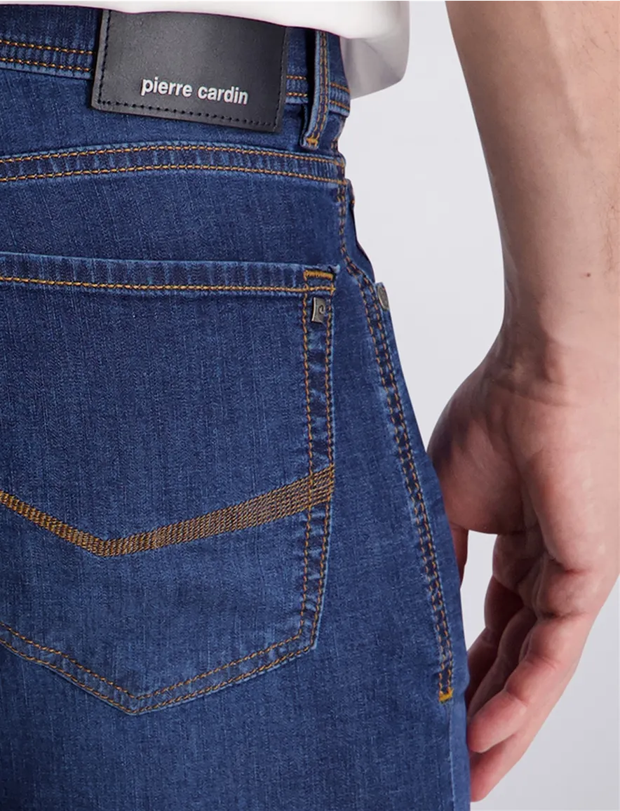 Pierre Cardin shorts 5-pocket blauw katoen