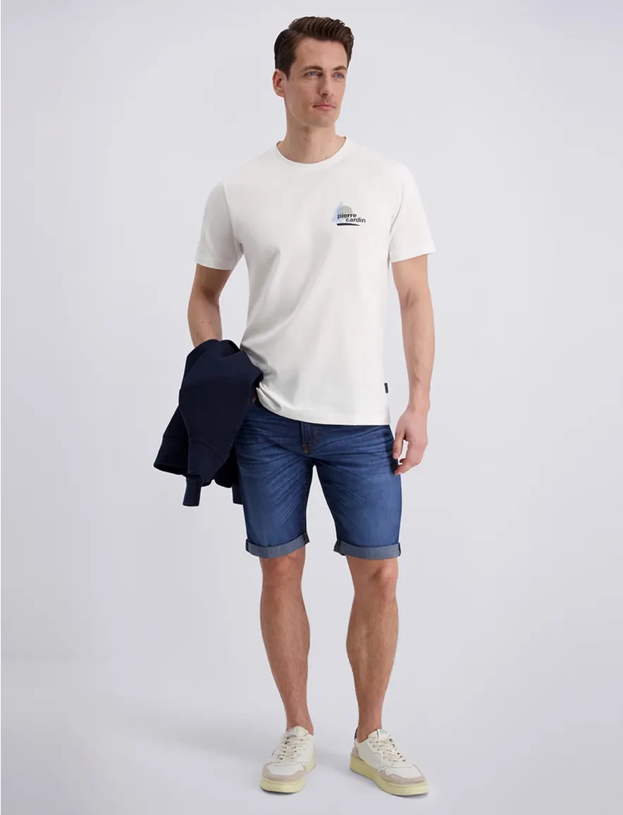Pierre Cardin shorts 5-pocket blauw katoen