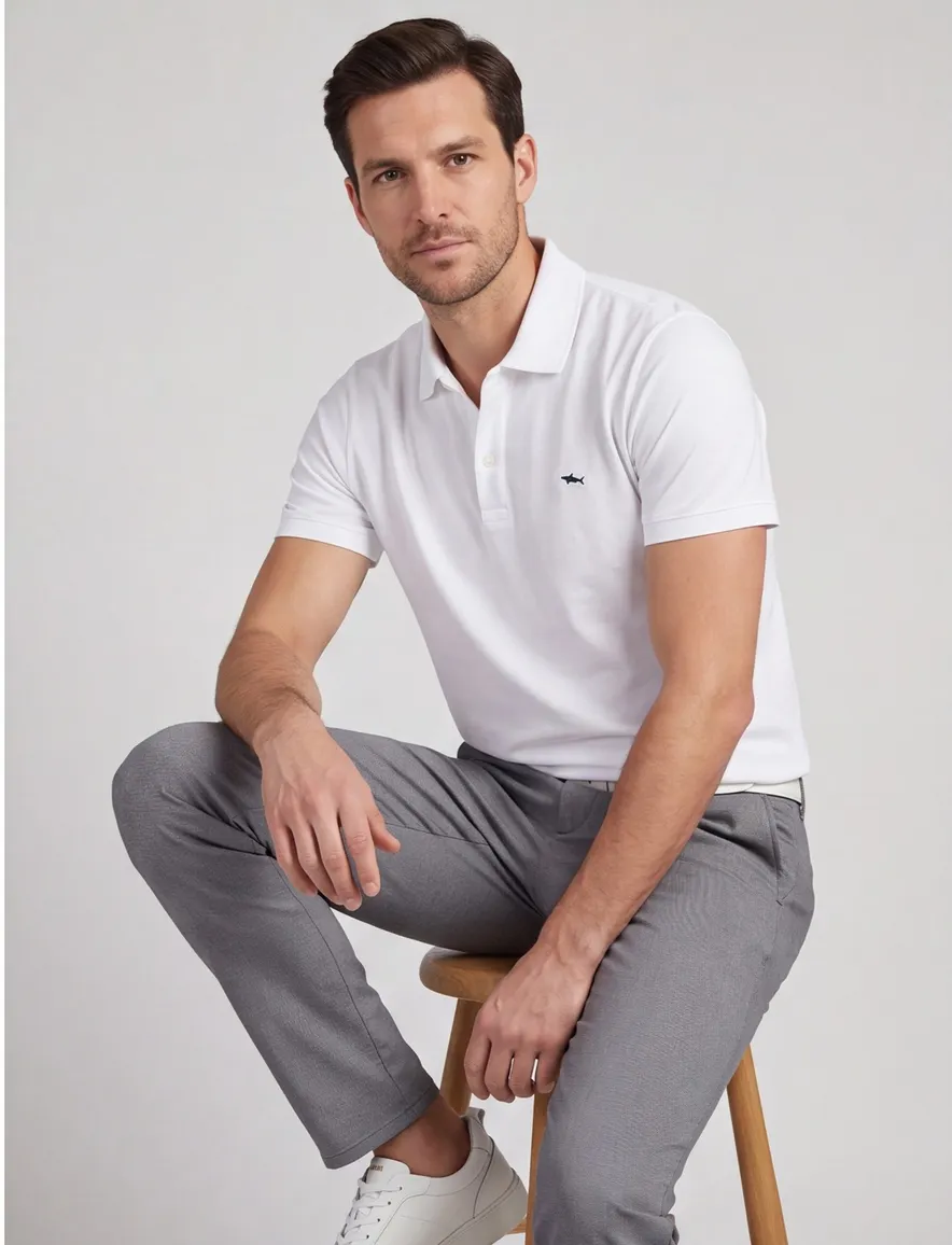 Paul & Shark poloshirt wit piqué