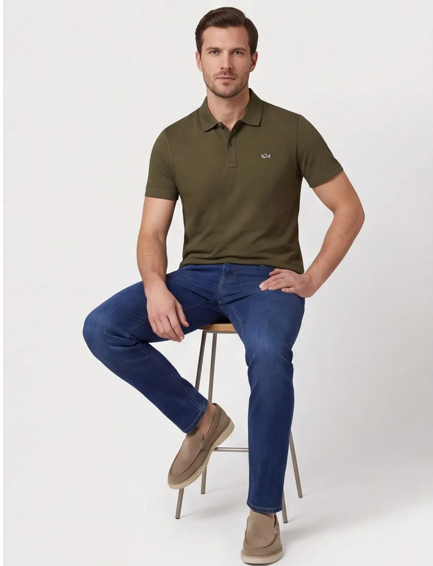 Paul & Shark Poloshirt Olijfgroen