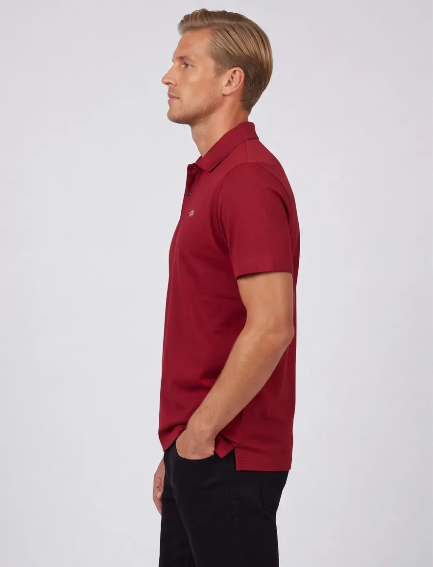 Poloshirt Paul & Shark bordeaux wijde fit