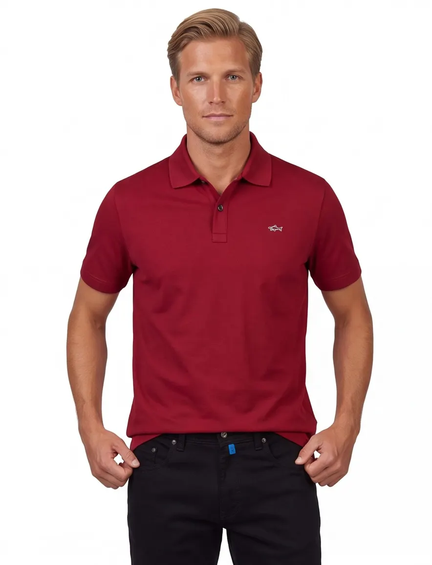 Poloshirt Paul & Shark bordeaux wijde fit