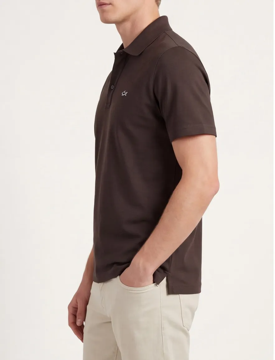 Paul & Shark poloshirt piqué bruin