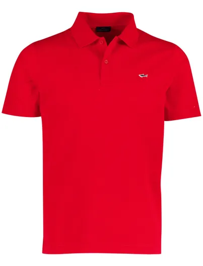 Paul & Shark Poloshirt Paul & Shark rood katoen wijde fit
