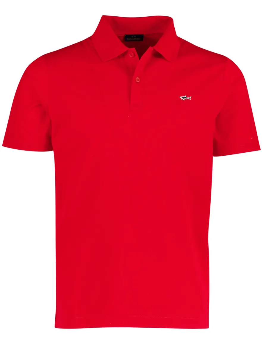 Poloshirt Paul & Shark rood katoen wijde fit