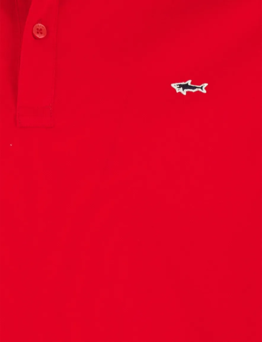 Poloshirt Paul & Shark rood katoen wijde fit