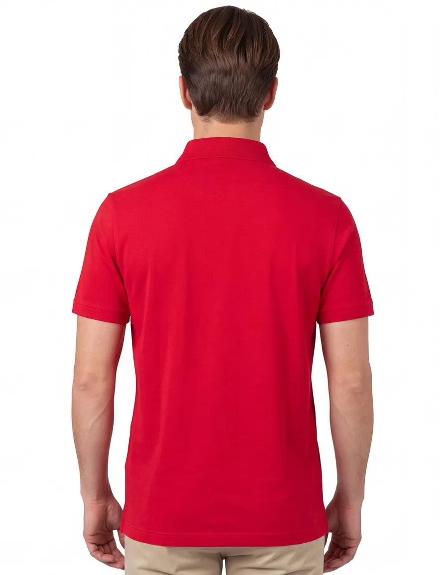 Poloshirt Paul & Shark rood katoen wijde fit