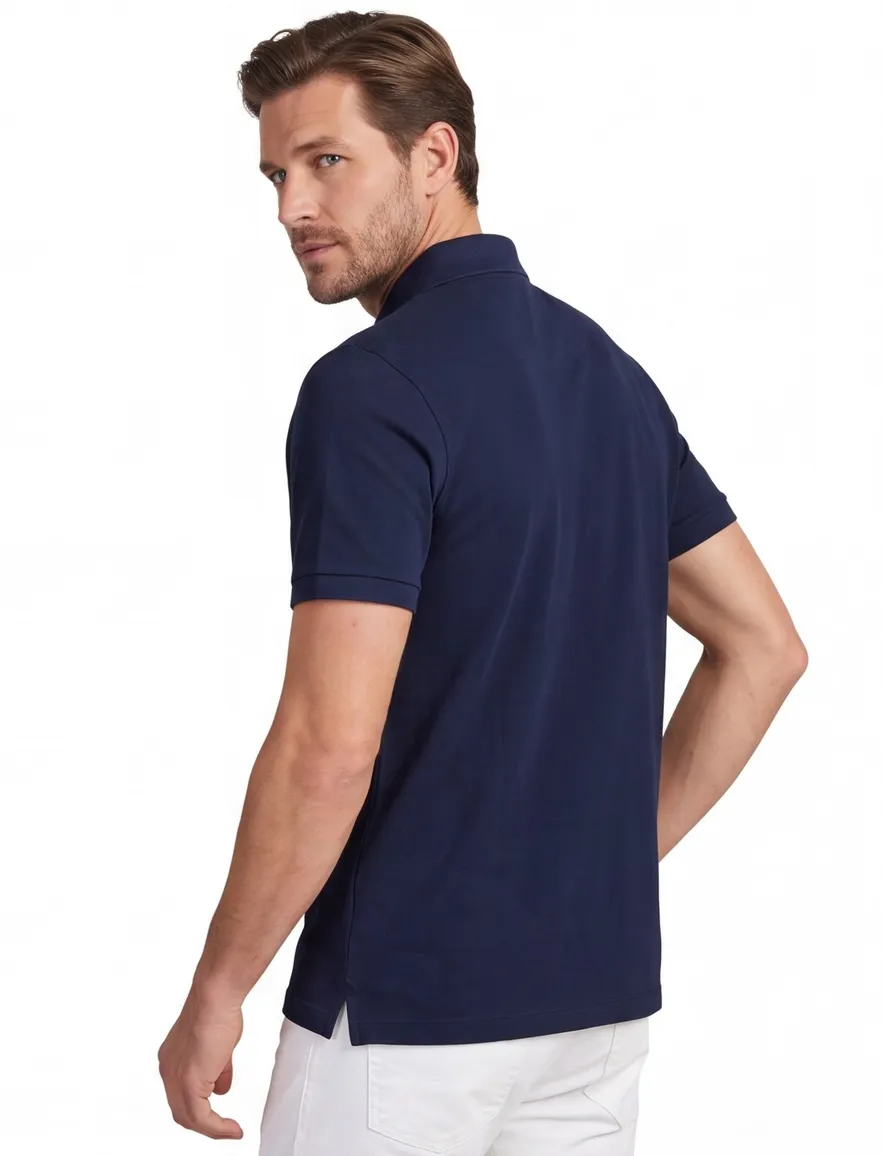 Paul & Shark poloshirt piqué donkerblauw