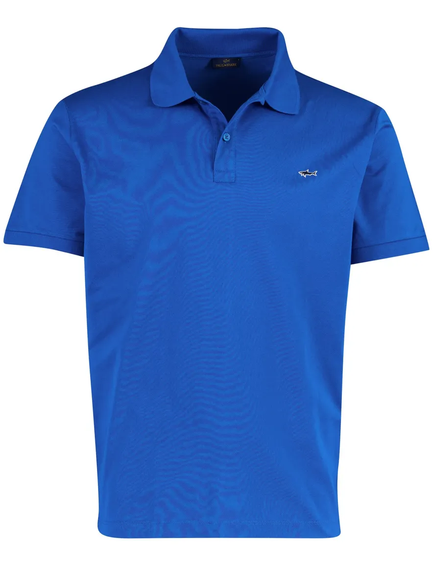 Paul & Shark poloshirt blauw pique