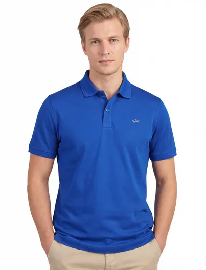 Paul & Shark Paul & Shark poloshirt blauw pique
