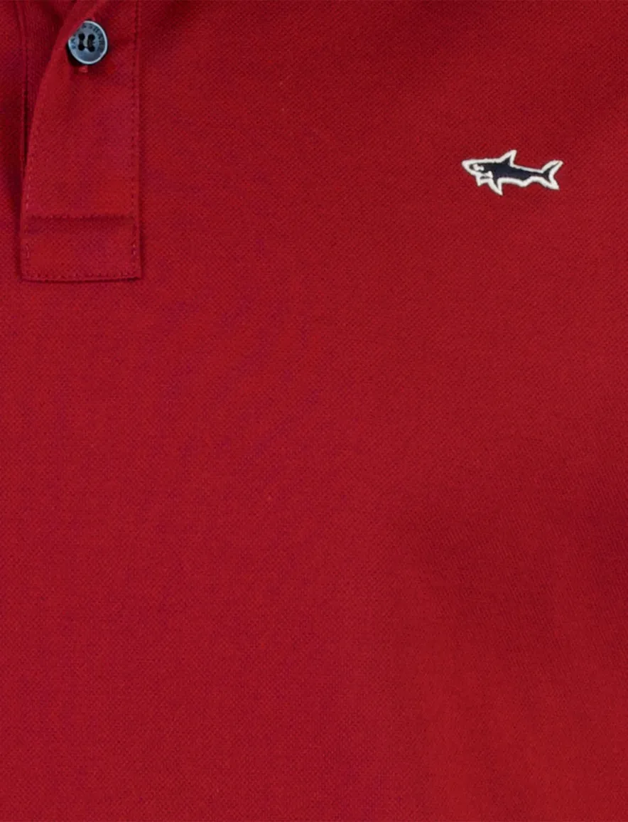 Paul & Shark poloshirt bordeaux wijde fit 2 knoops