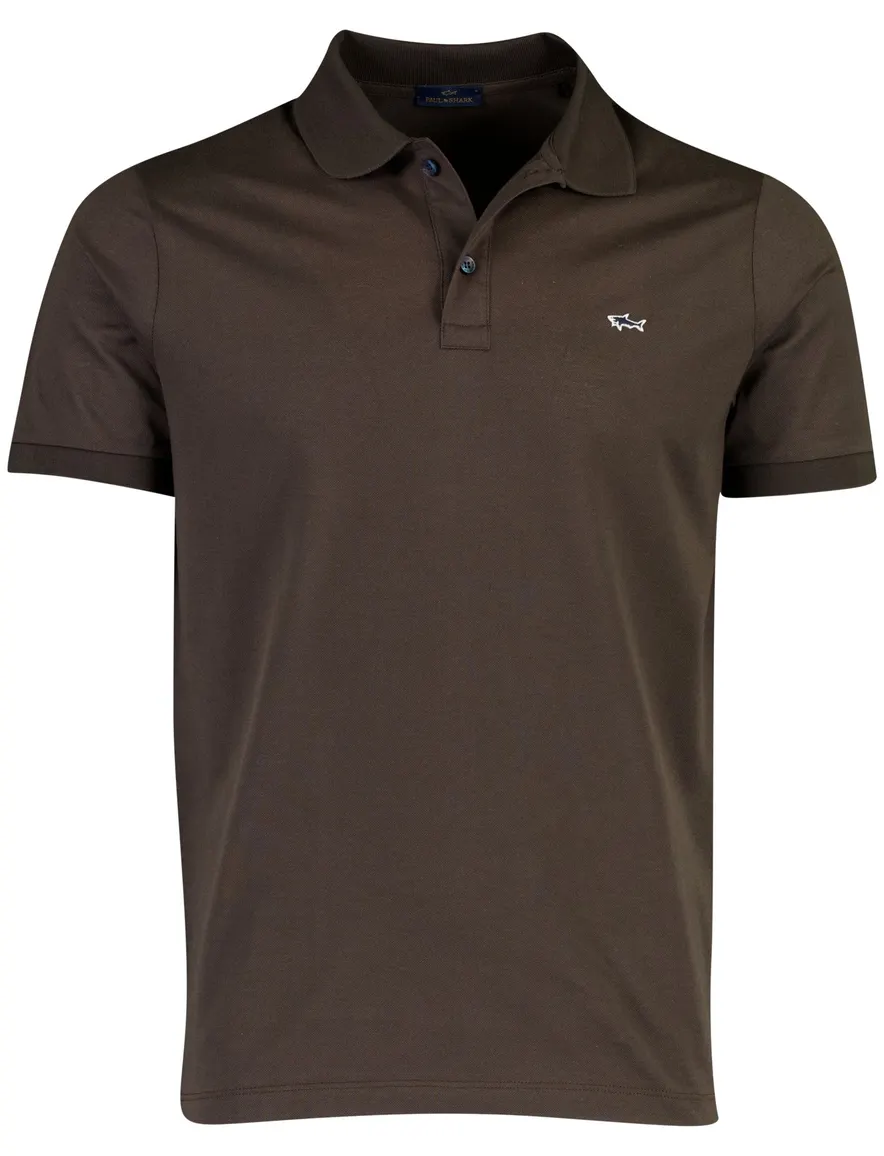 Paul & Shark poloshirt pique bruin