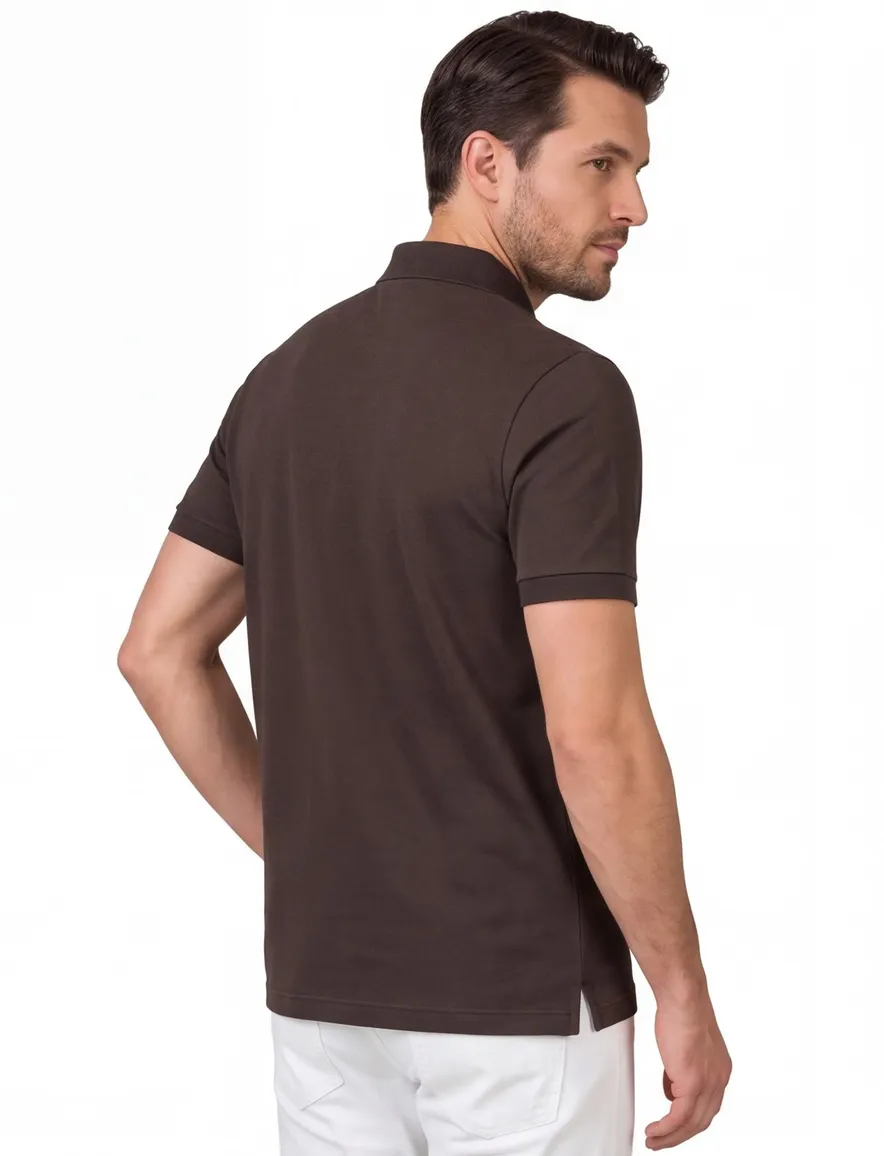 Paul & Shark poloshirt pique bruin