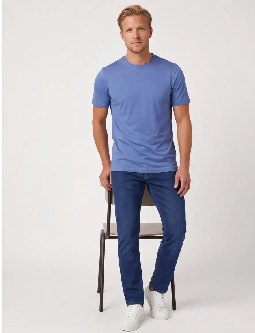 Paul & Shark Silver Collection T-shirt blauw gemêleerd