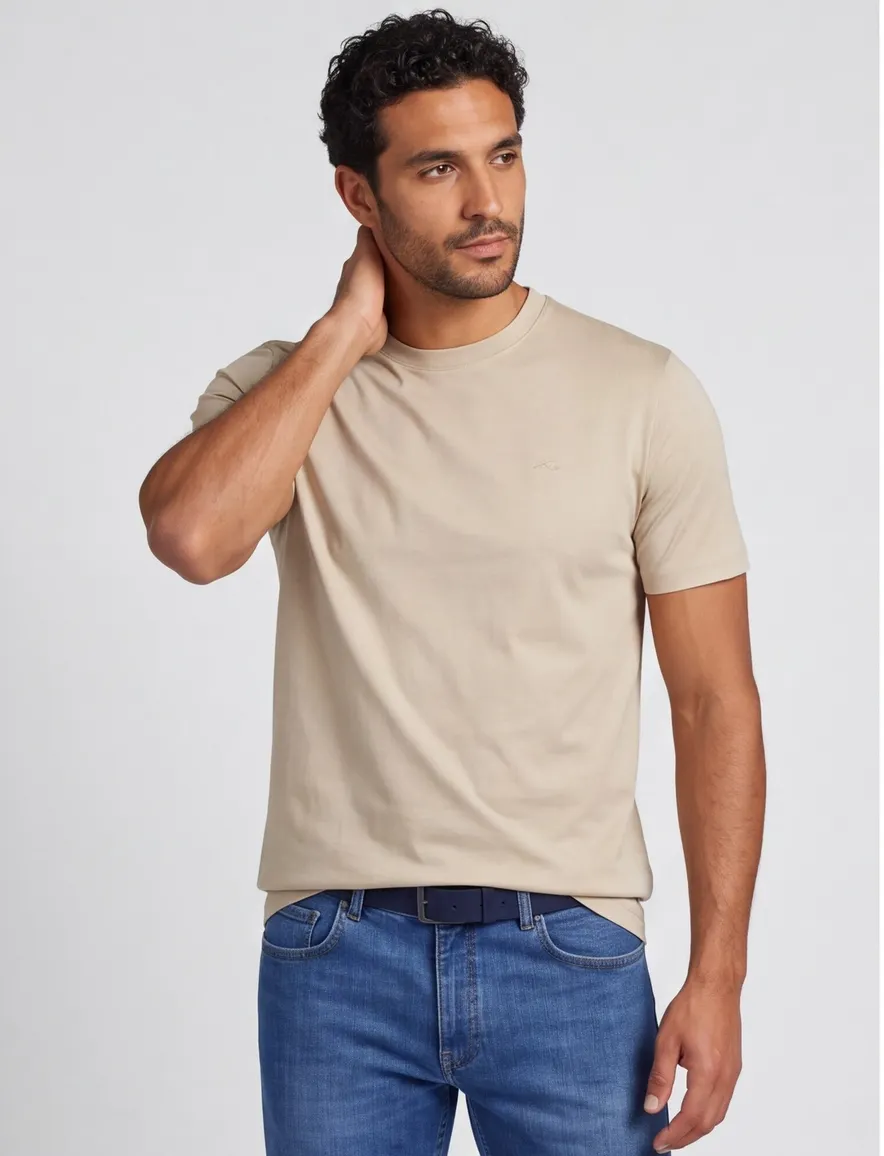 Paul & Shark Silver Collection T-shirt ronde hals beige