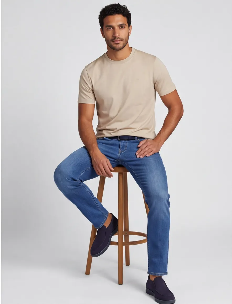 Paul & Shark Silver Collection T-shirt ronde hals beige