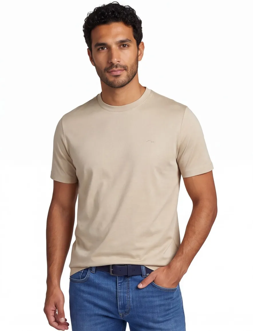 Paul & Shark Silver Collection T-shirt ronde hals beige