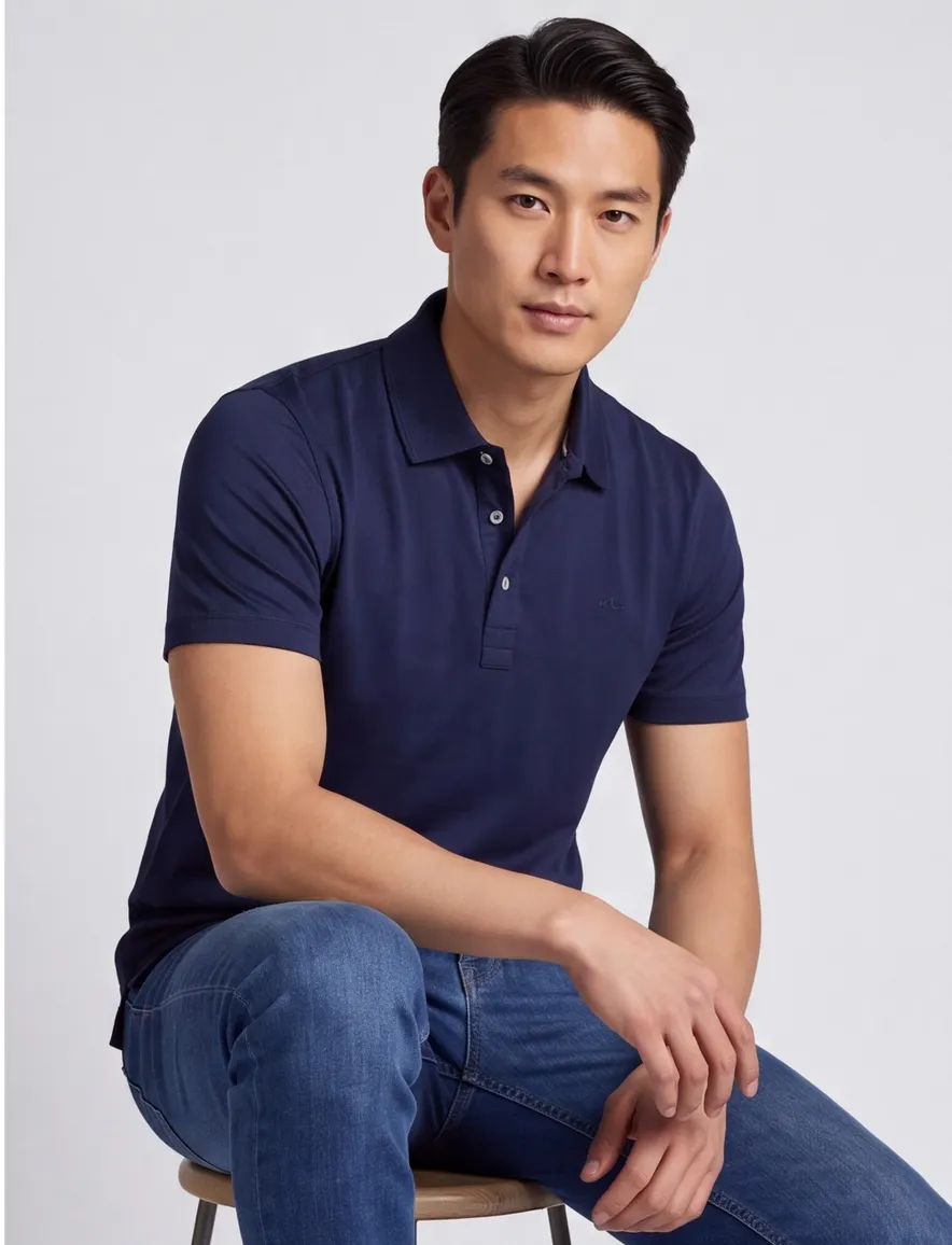 Paul & Shark Silver Collection poloshirt donkerblauw