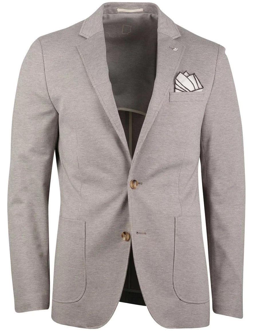 Beige geprint colbert Born with Appetite met pochet