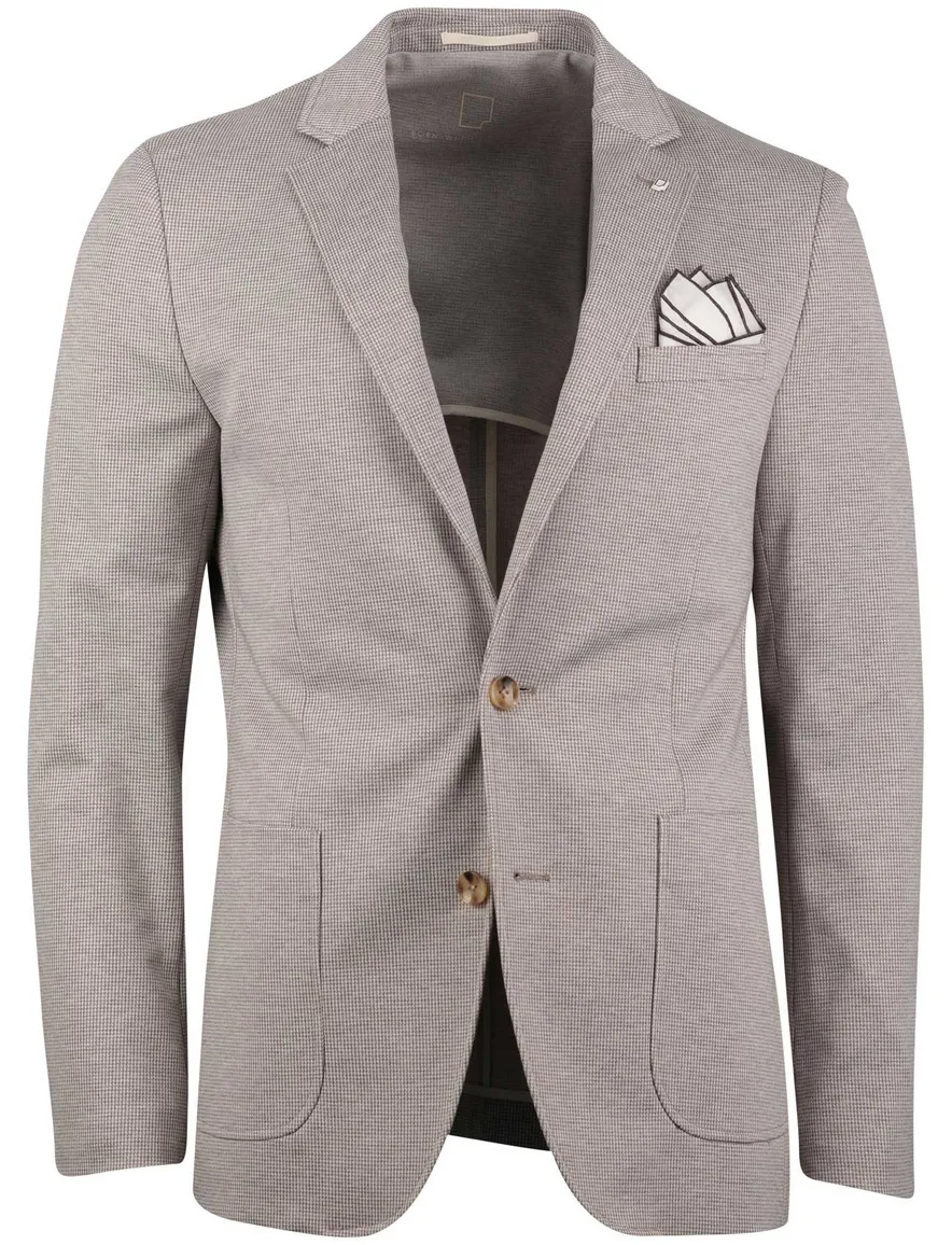Born with Appetite colbert beige geprint slim fit