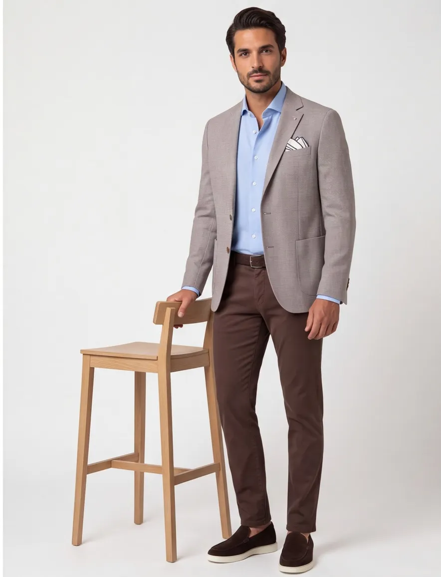 Born with Appetite colbert beige met pochet
