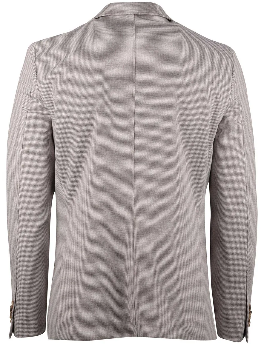 Born with Appetite colbert beige geprint slim fit