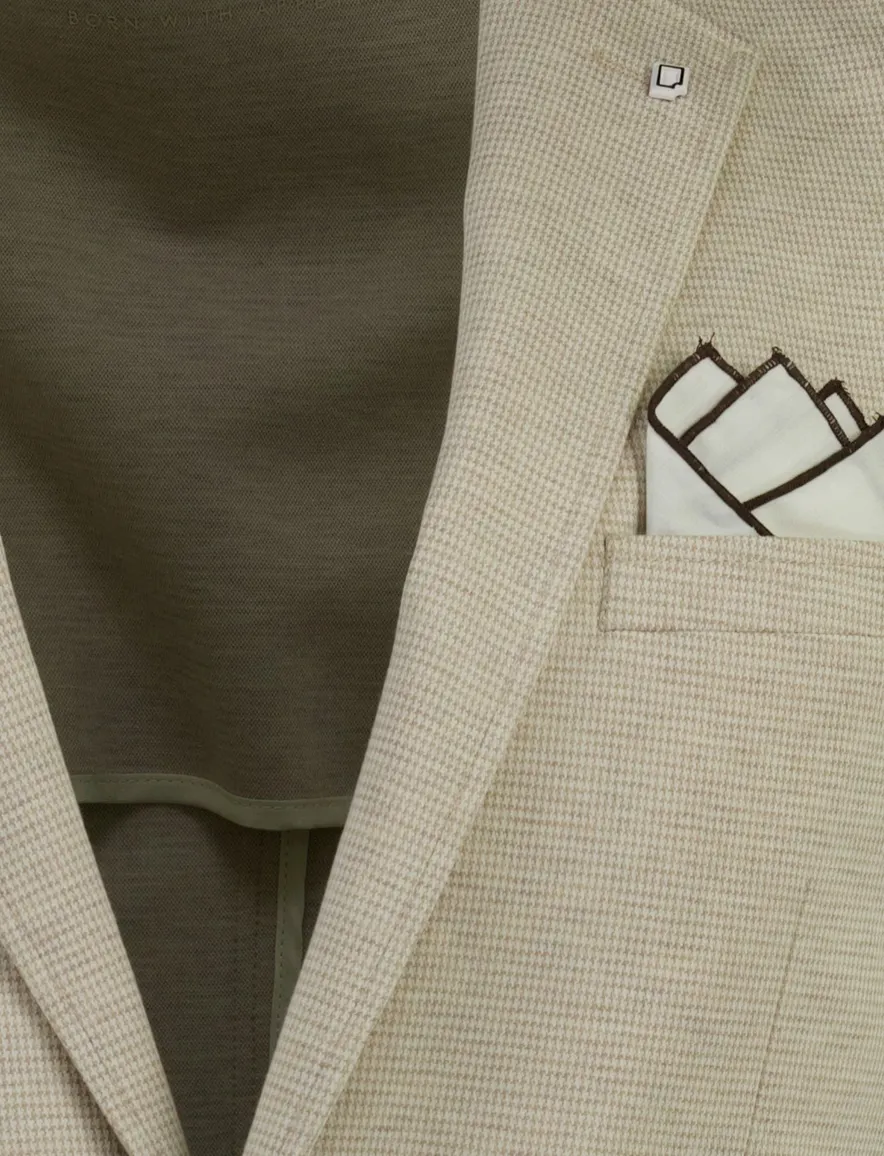 Colbert Born with Appetite beige slim fit polyester