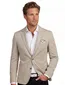 Polyester colbert met voering Born with Appetite beige slim fit