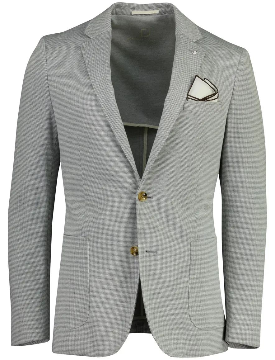 Colbert Born with Appetite lichtgrijs slim fit polyester