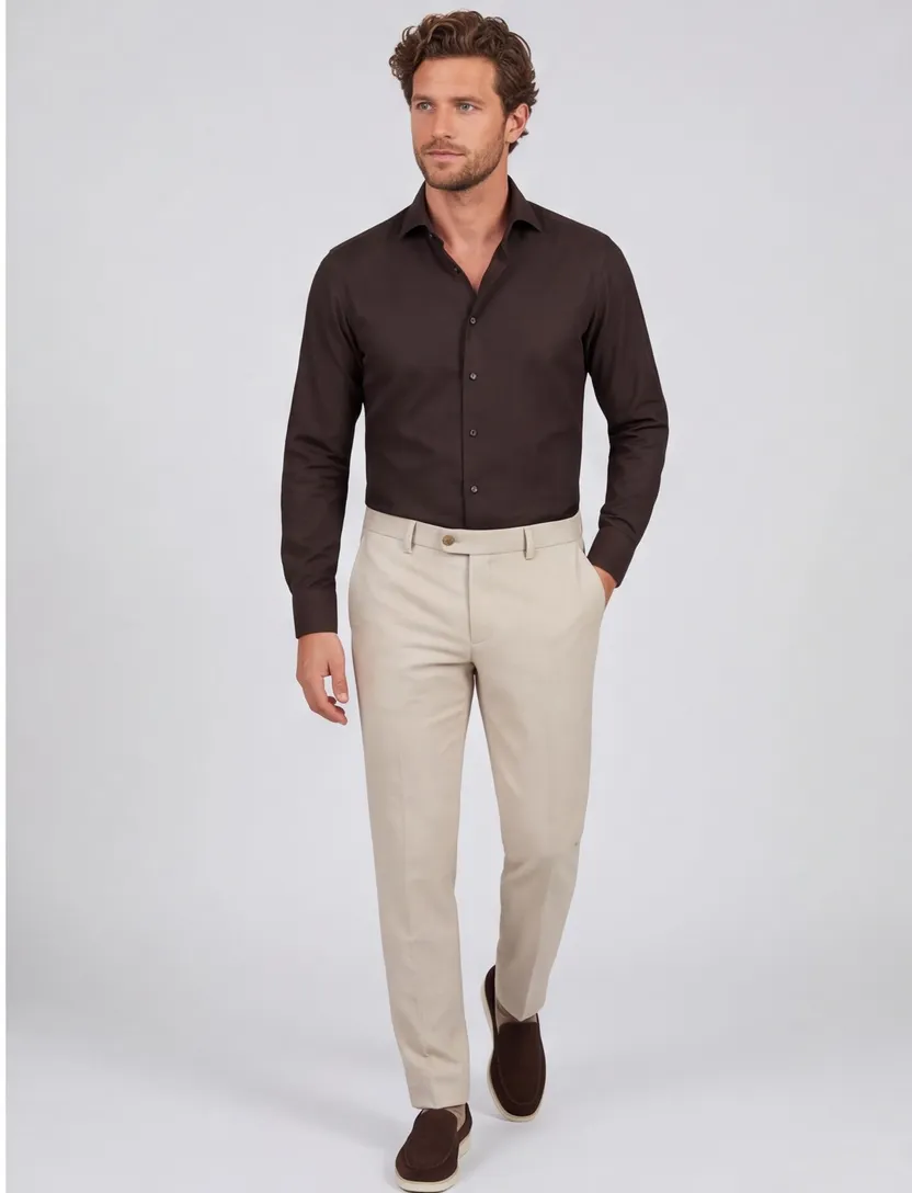 Broeken Born With Appetite beige elastische band stretch