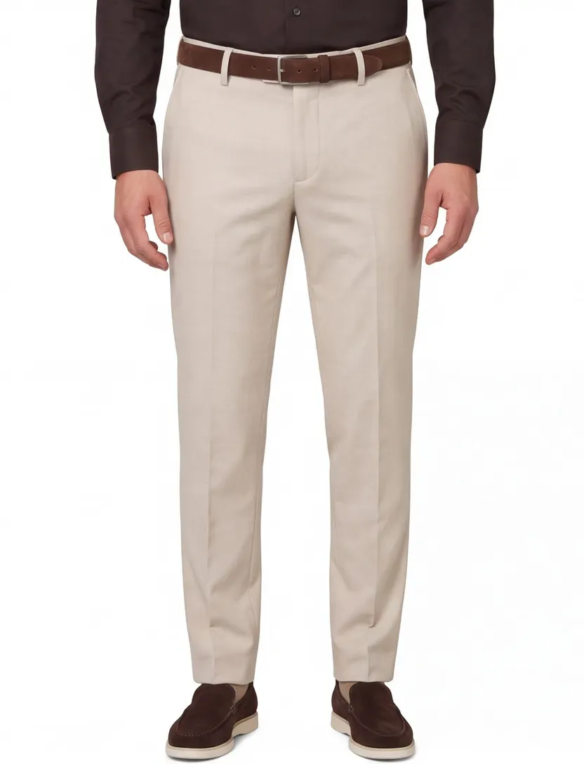 Broeken Born With Appetite beige elastische band stretch