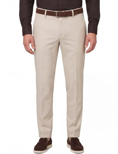 Born With Appetite Broeken Born With Appetite beige normale fit elastische band