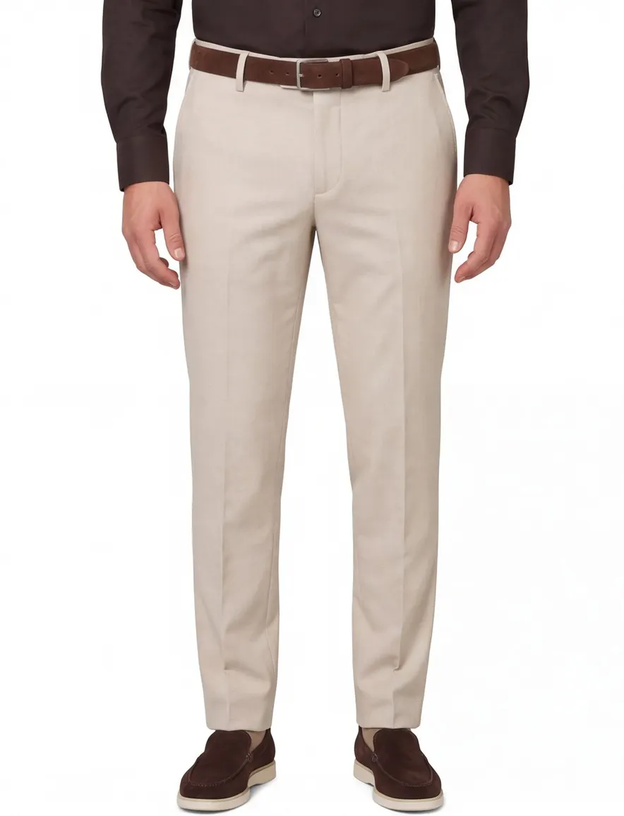 Broeken Born With Appetite beige normale fit elastische band