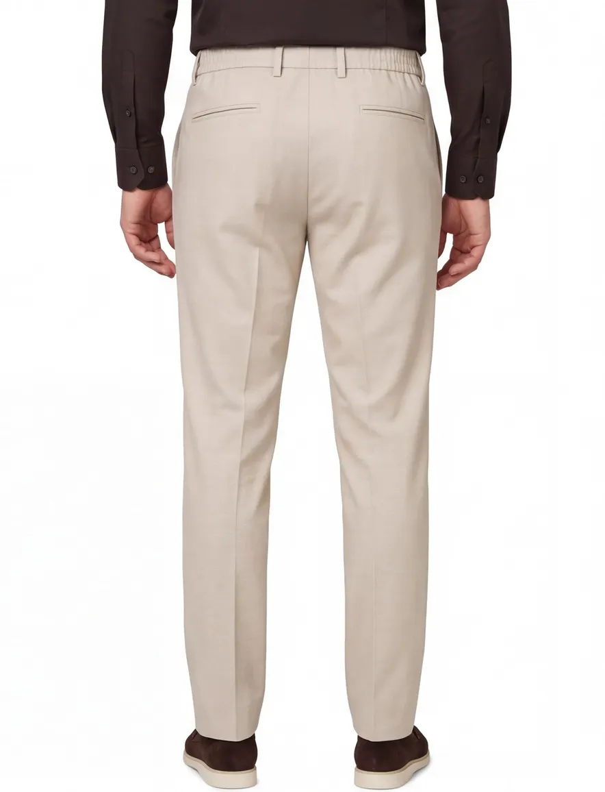 Broeken Born With Appetite beige normale fit elastische band