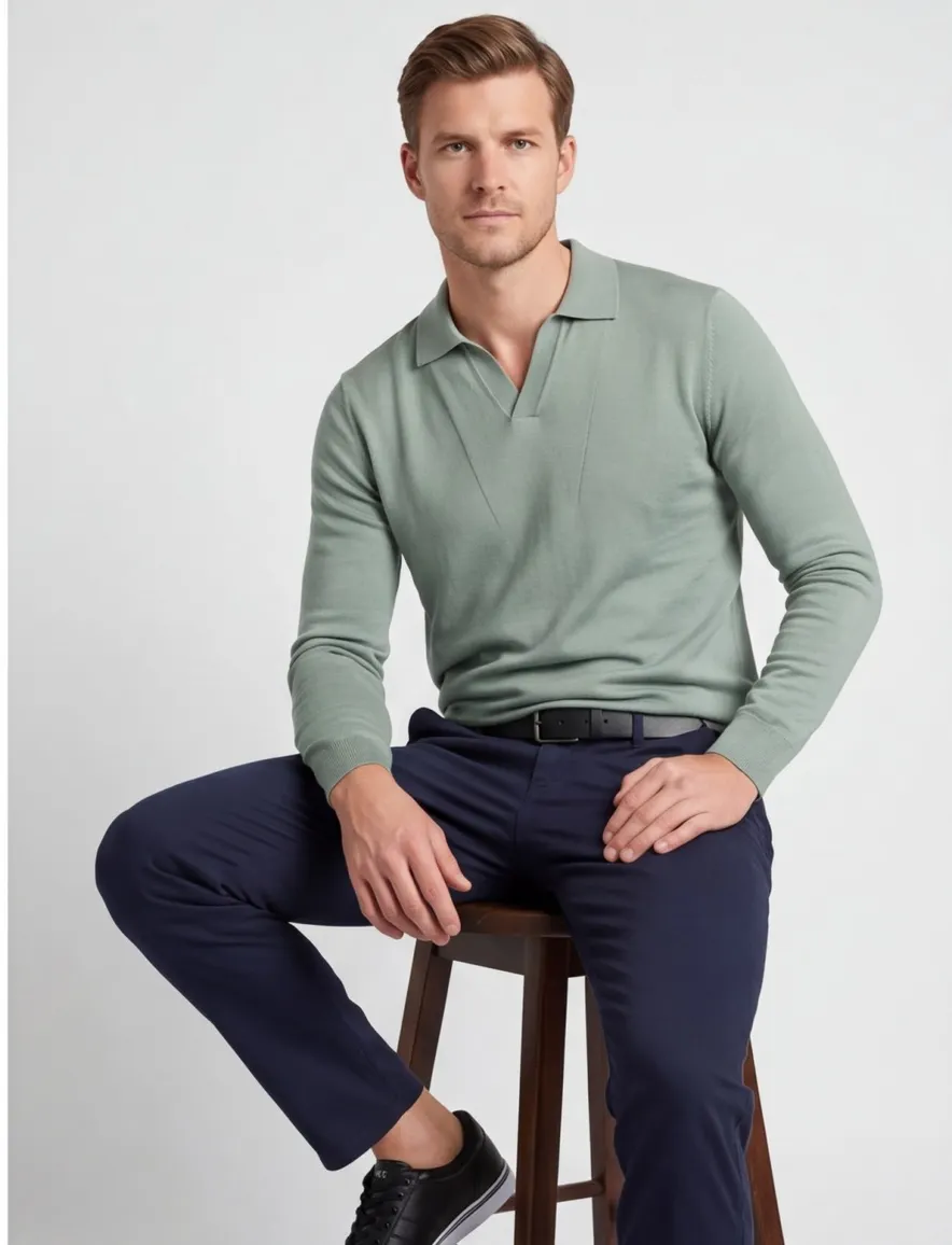 Born with Appetite poloshirt Connor v-hals