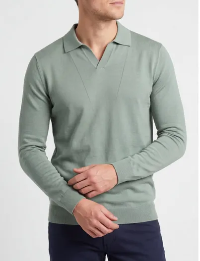 Born With Appetite Groen poloshirt Born with Appetite slim fit