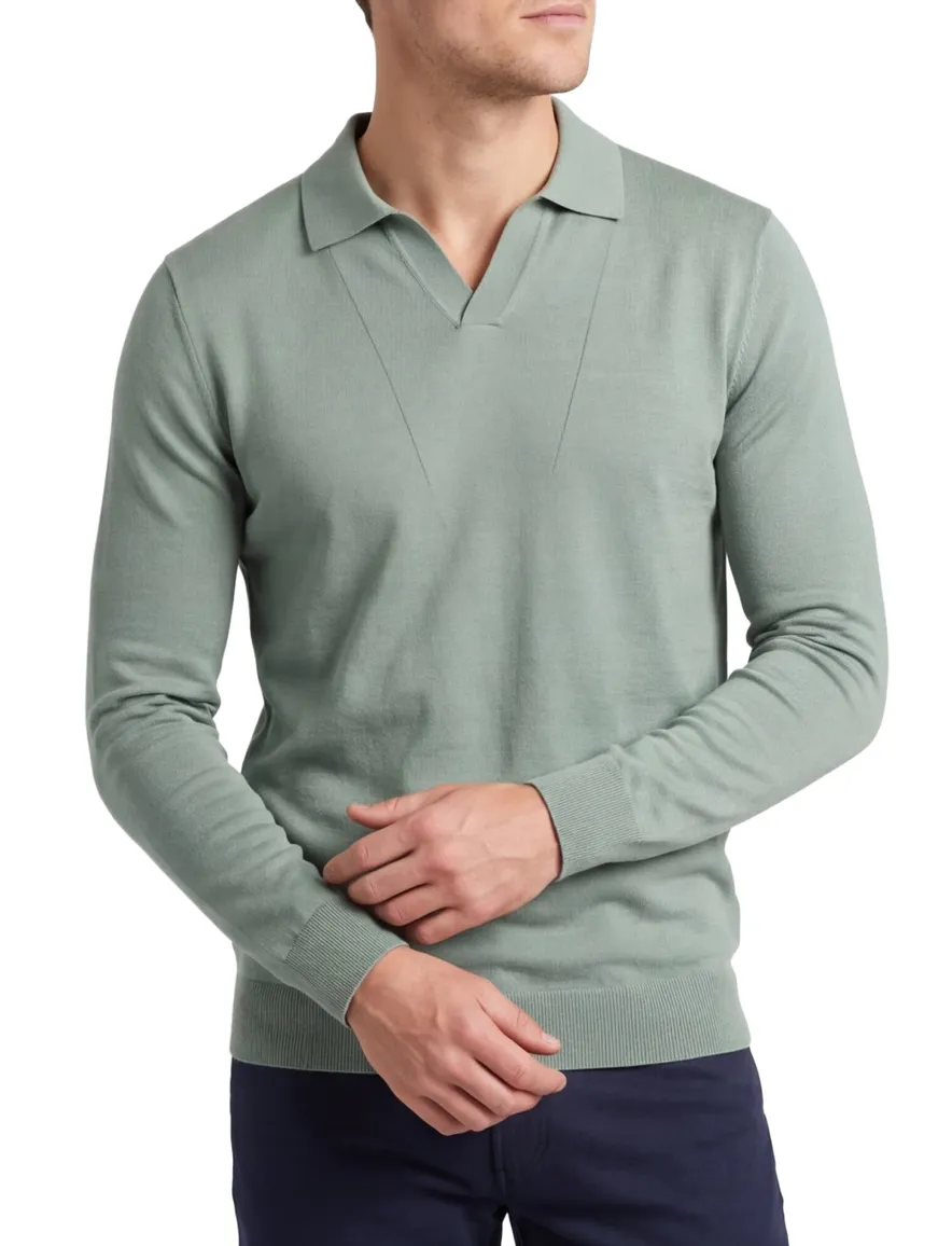 Groen poloshirt Born with Appetite slim fit