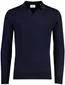 Polo navy knitted Born with Appetite Conner v-hals lange mouw