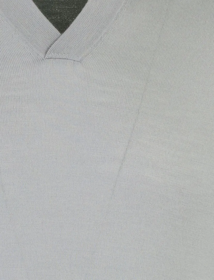 Born with Appetite polo v hals grijs gebreid
